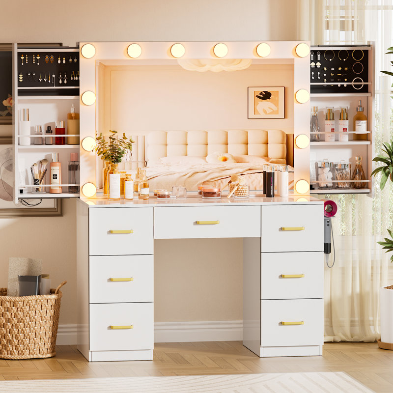 Wayfair white dressing table discount